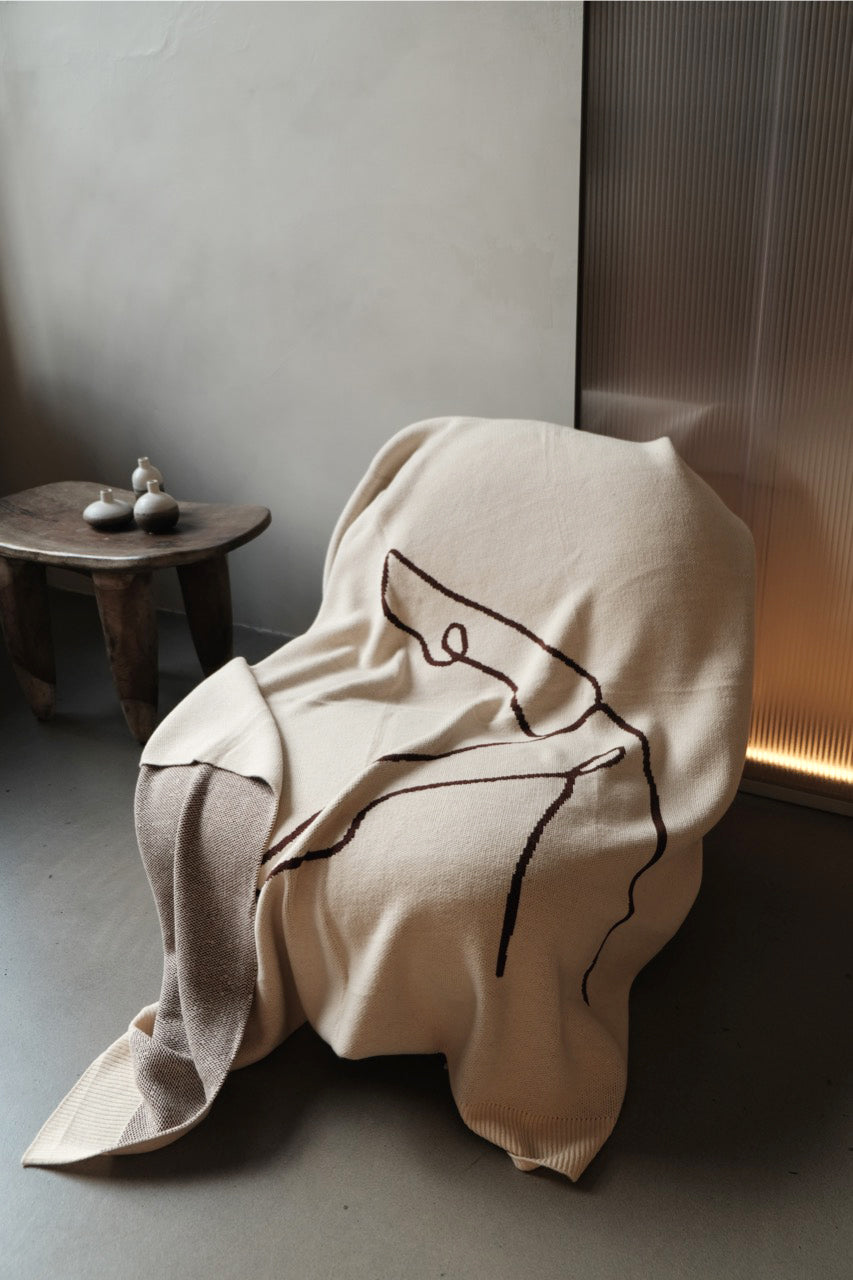 One-line art Blanket set